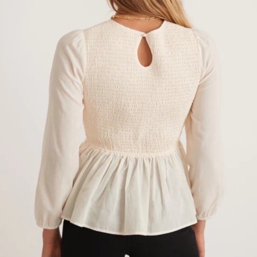 NWT Marine Layer Gabrielle Smock Top XL - Picture 2 of 6